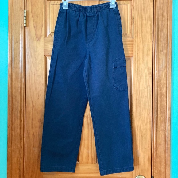Boys size 10-12 Faded Glory navy pants with elastic waist - Picture 1 of 8
